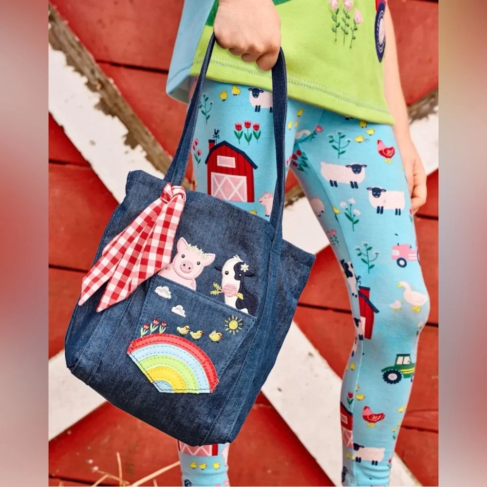 2021 Gymboree “Farming Friends” Embroidered Tote Bag